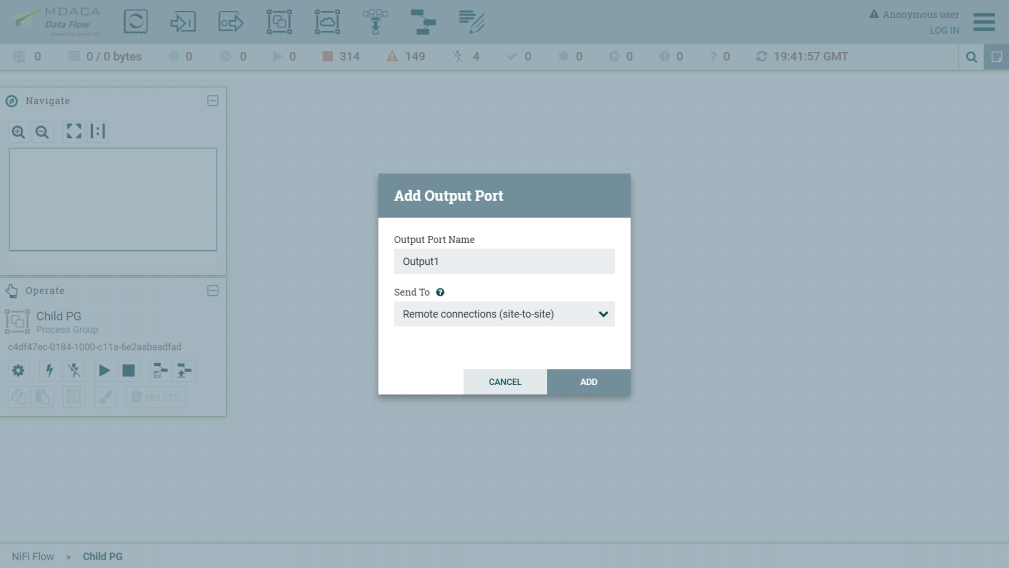 Add Output Port for Site-to-Site