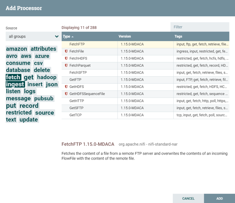 Add Processor with Tag Cloud