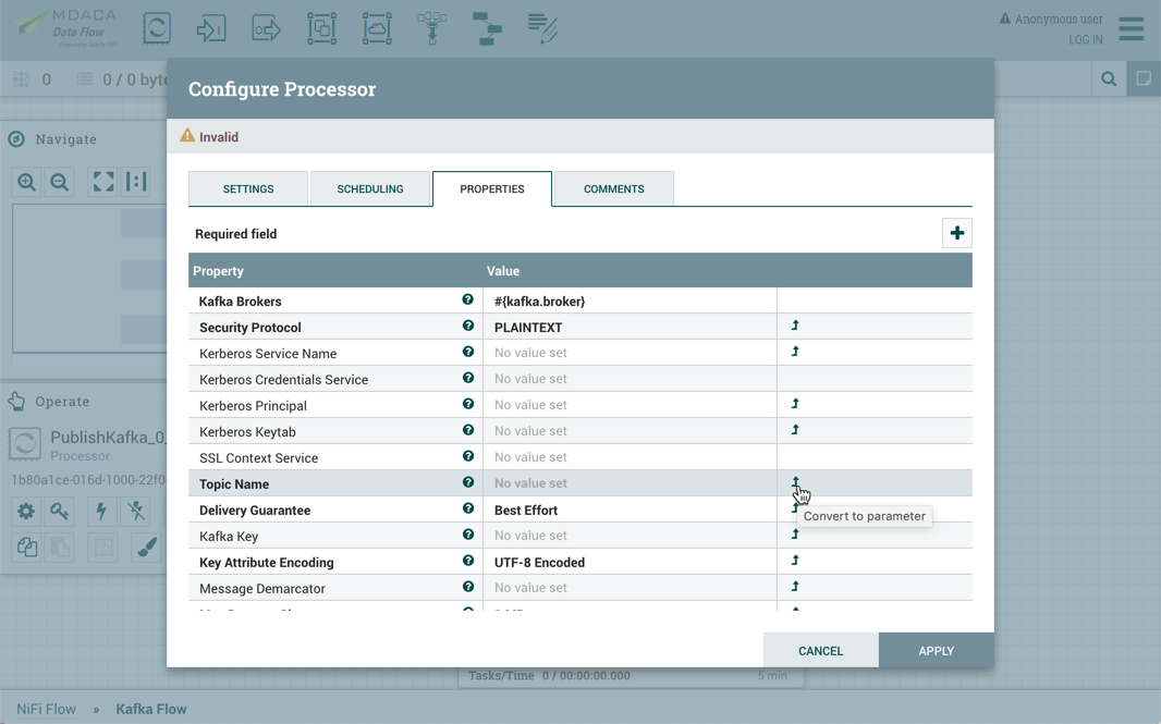 Convert Property to Parameter