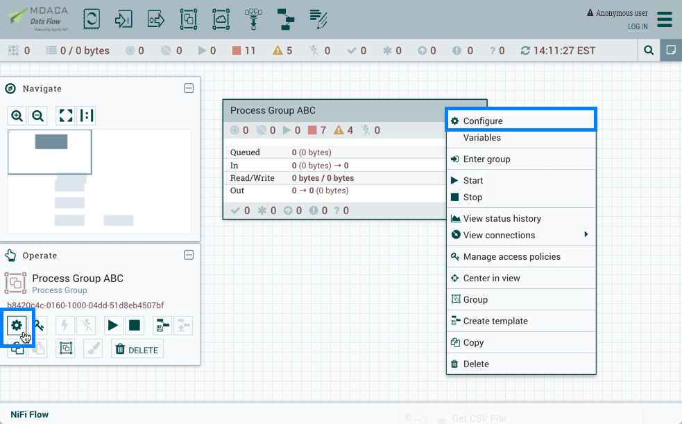 Process Group Configuration Options