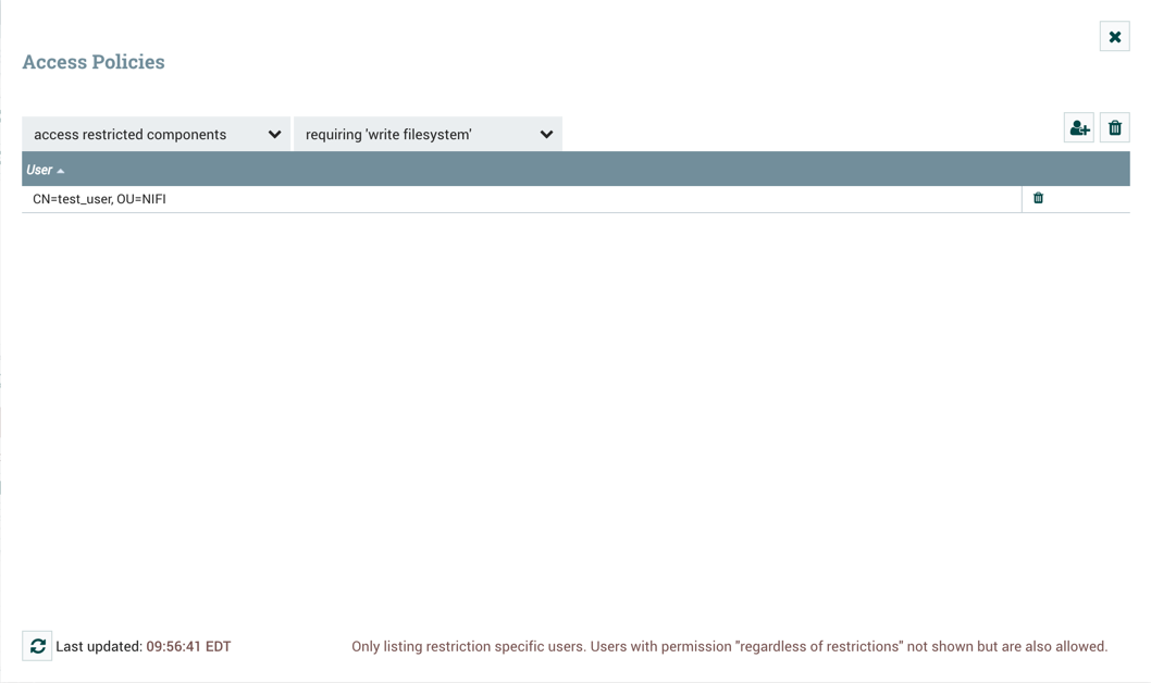 Test_user Restricted Component Write Filesystem